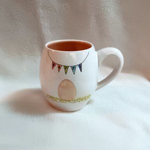 Rae Dunn mug - Happy Easter egg chick pennants lg Artisan Collection by Magenta